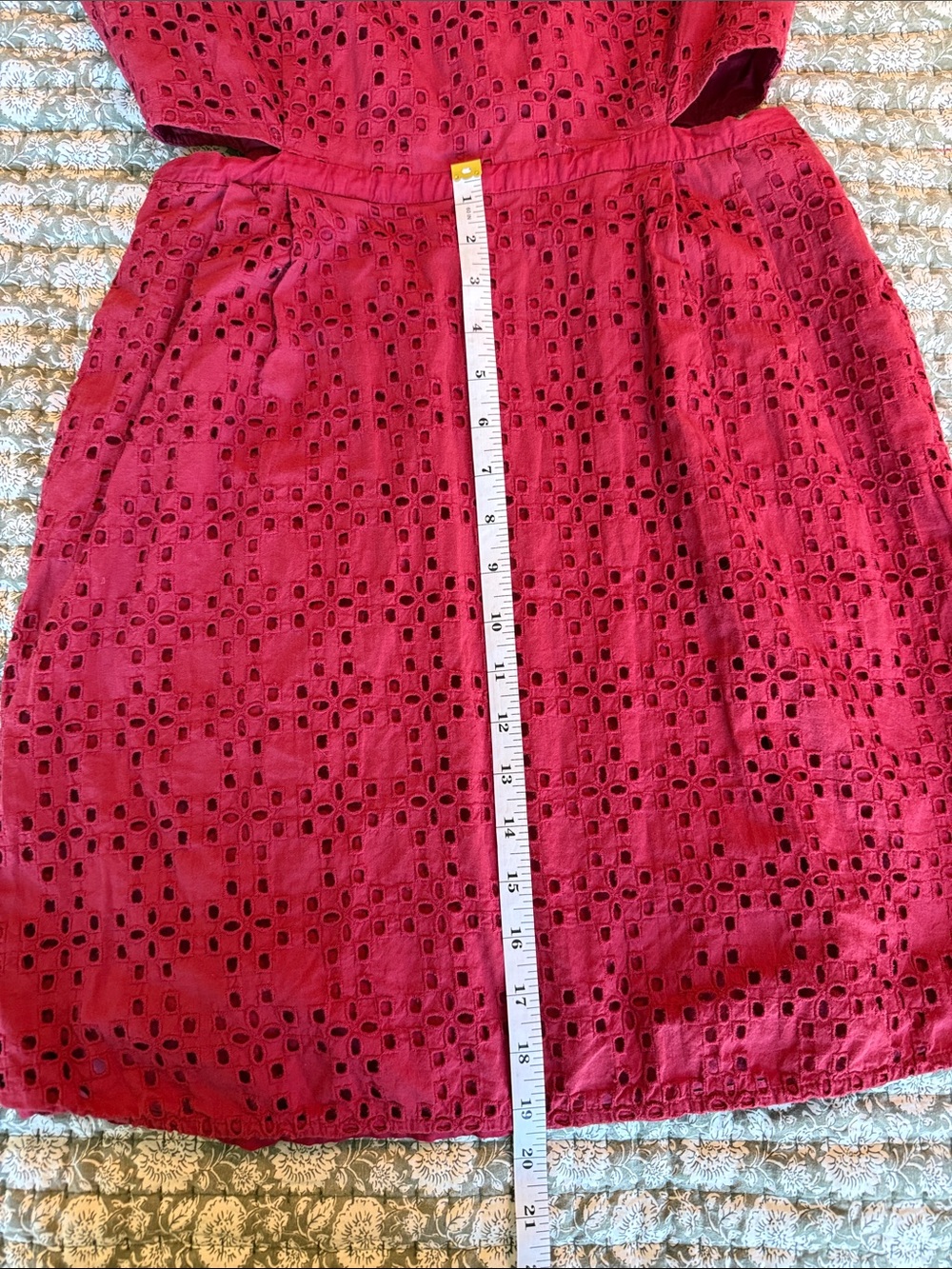 Madewell Raspberry Eyelet Mini Dress - Picture 7 of 7